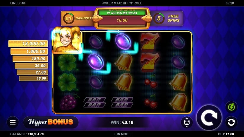 Joker Max: Hit ‘n’ Roll slot screen 2