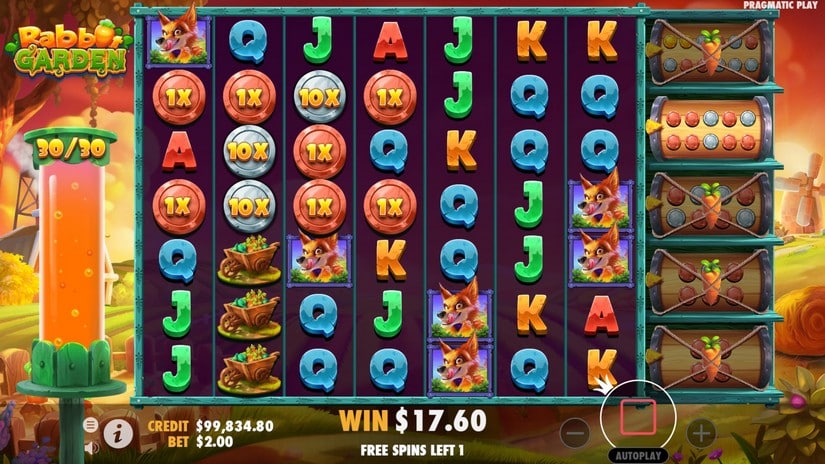 Rabbit Garden slot screen 6