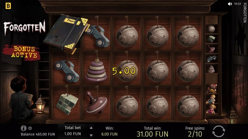 Forgotten slot screen 5