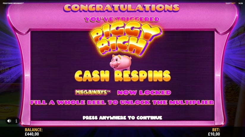 Piggy Bank Megaways slot screen 4