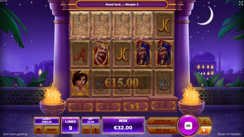 Book of Aladdin slot screen 2