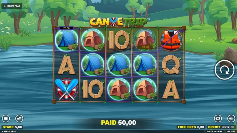 Canoe Trip slot screen 3