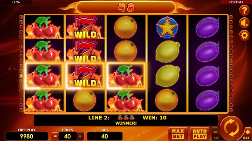 Hot Fruits 40 slot screen 4