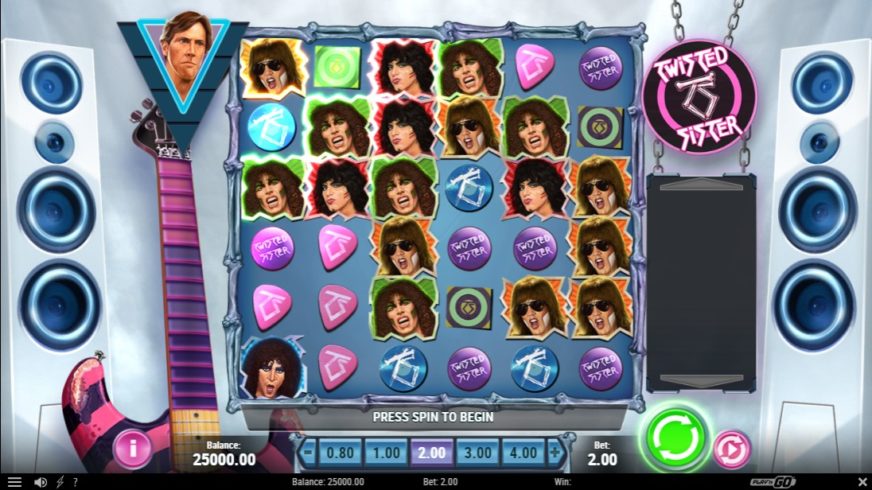 Twisted Sister slot screen 1