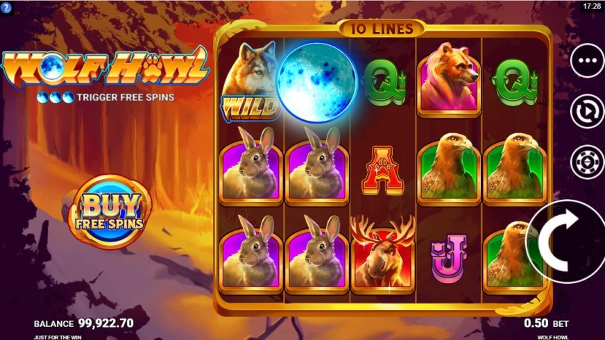 Wolf Howl slot screen 1