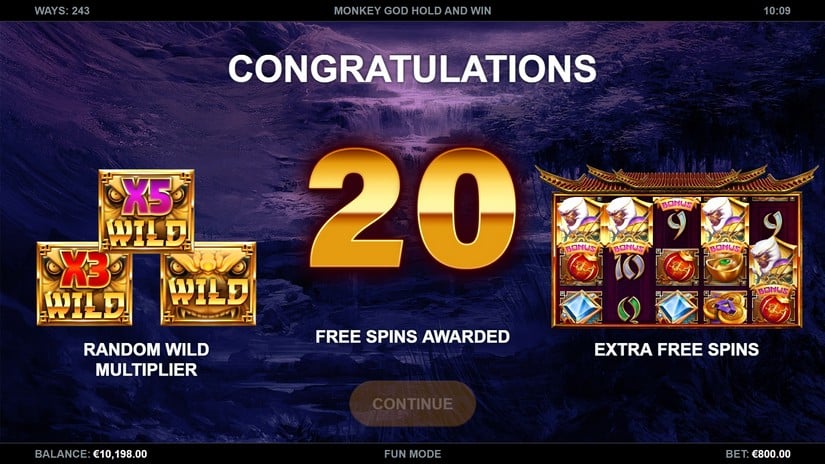 Monkey God Hold and Win slot screen 2