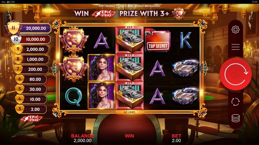 Agent Blitz Mission Moneymaker slot screen 1