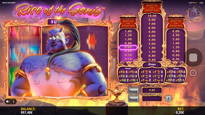 Rise of the Genie slot screen 3