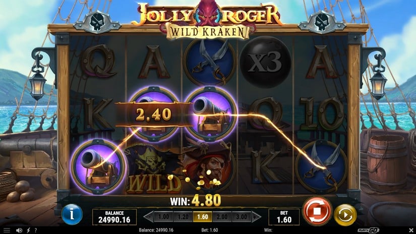 Jolly Roger Wild Kraken slot screen 2