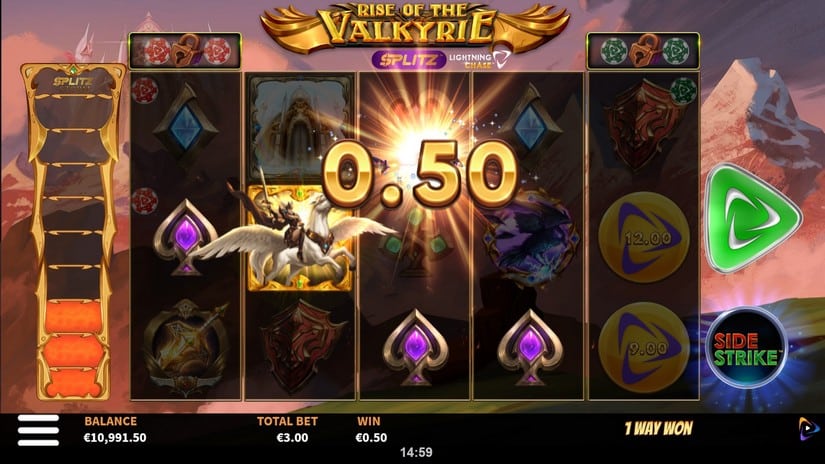 Rise of the Valkyrie Splitz™ Lightning Chase slot screen 2