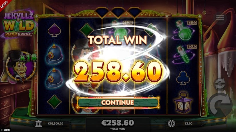 Jekyllz Wild Ultranudge slot screen 8