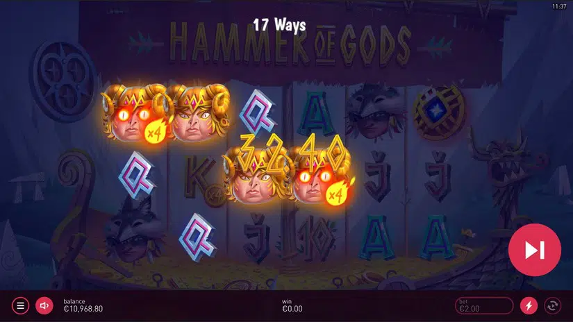 Hammer of Gods slot screen 3