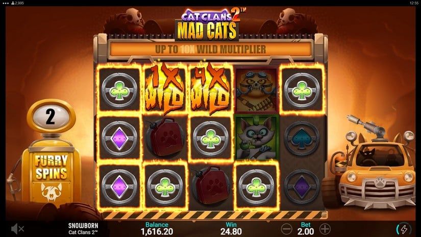 Cat Clans 2 Mad Cats slot screen 5