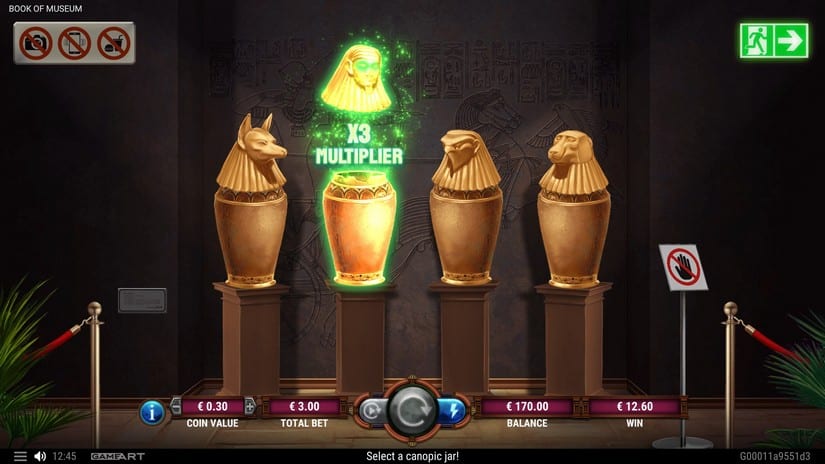 Book of Museum slot screen 5