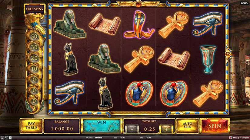 The Asp of Cleopatra slot screen 1