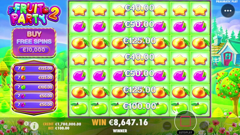 Fruit Party 2 slot screen 2