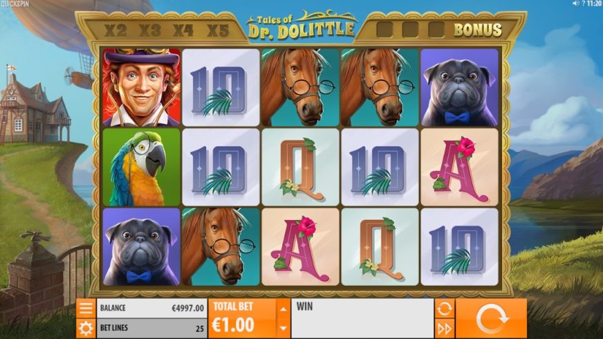 Tales of Dr Dolittle slot screen 1