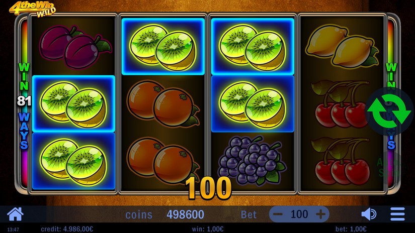 Four the Win Wild slot screen 2