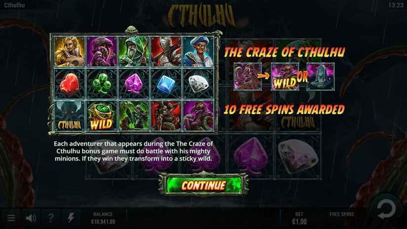 Cthulhu slot screen 4