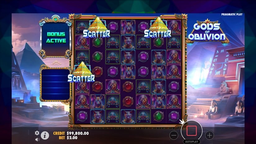 Gods of Oblivion slot screen 2