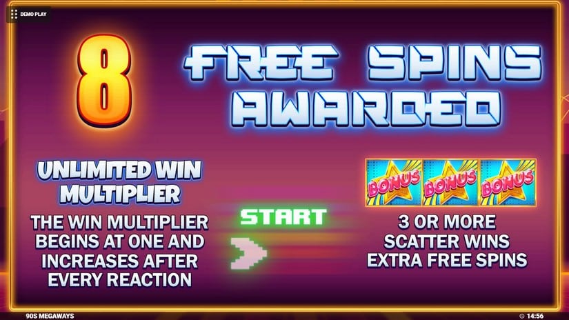 90’s Mania Megaways slot screen 4