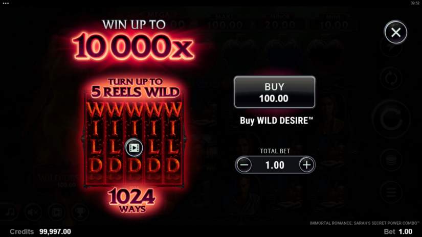 Immortal Romance Sarah’s Secret slot screen 4