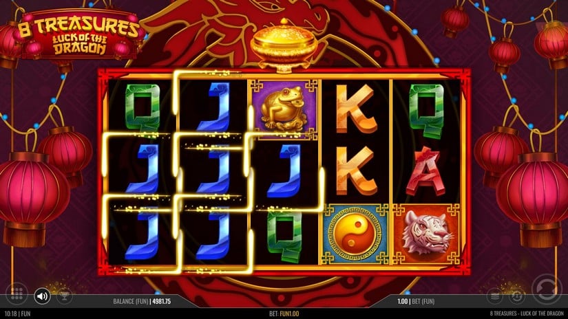 8 Treasures: Luck of the Dragon slot screen 3