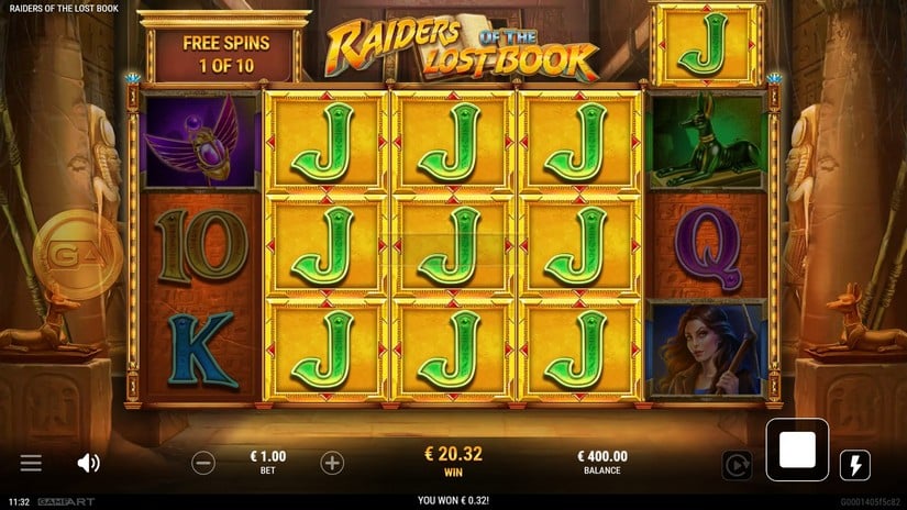 Raiders of the Lost Book slot screen 5