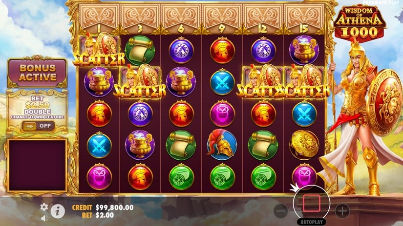 Wisdom of Athena 1000 slot screen 2