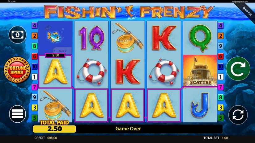 Fishin’ Frenzy Fortune Spins slot screen 2