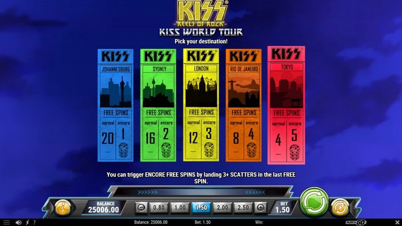 KISS Reels of Rock slot screen 4