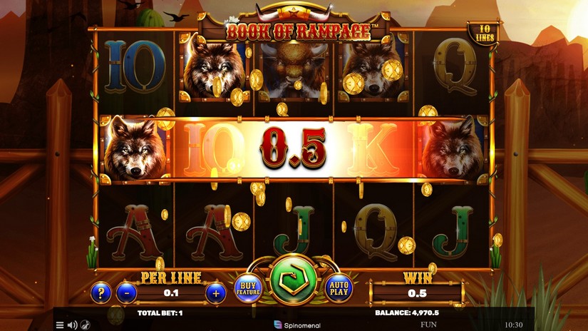 Book Of Rampage slot screen 2