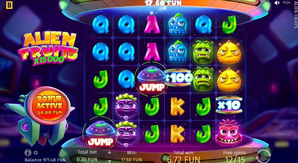 Alien Fruits slot features
