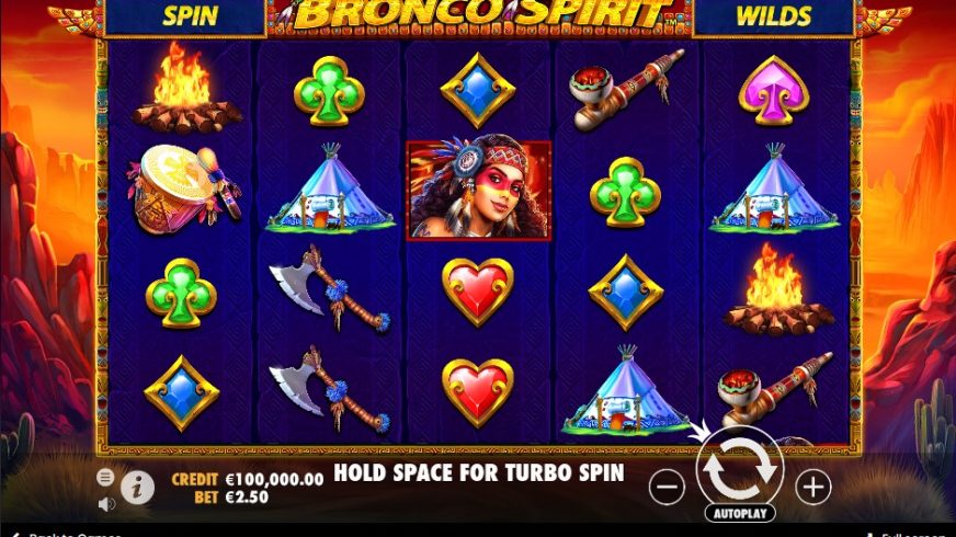 Bronco Spirit slot screen 1