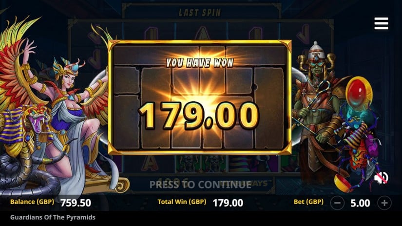 Guardians of the Pyramids slot screen 6