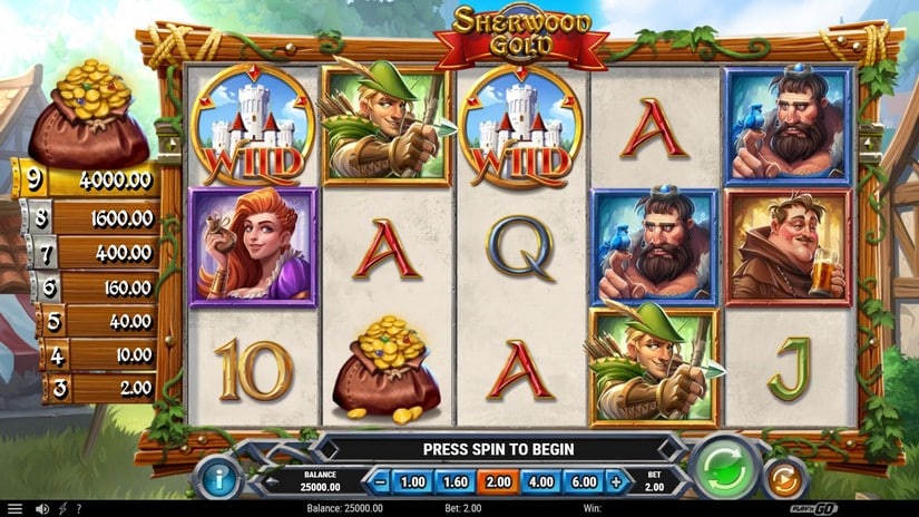 Sherwood Gold slot screen 1