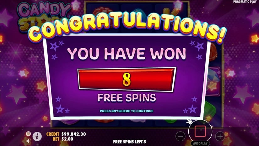 Candy Stars slot screen 4