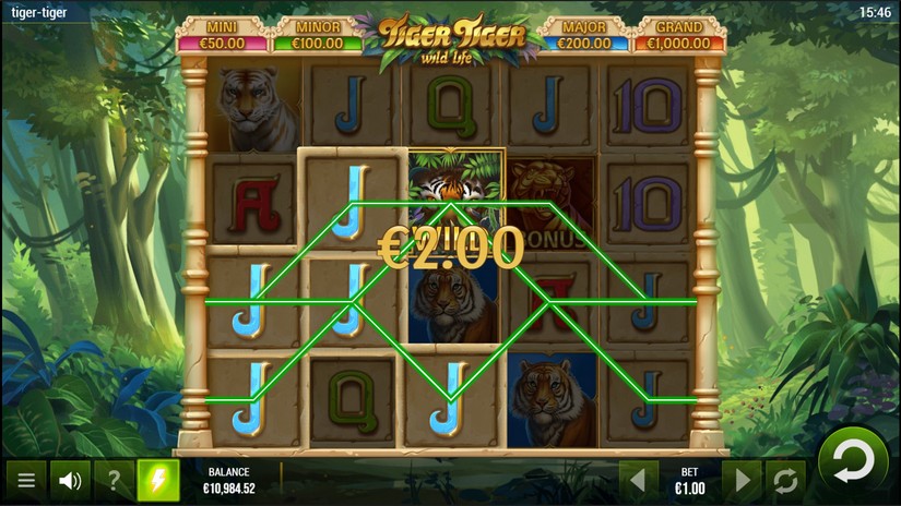 Tiger Tiger Wild Life slot screen 2