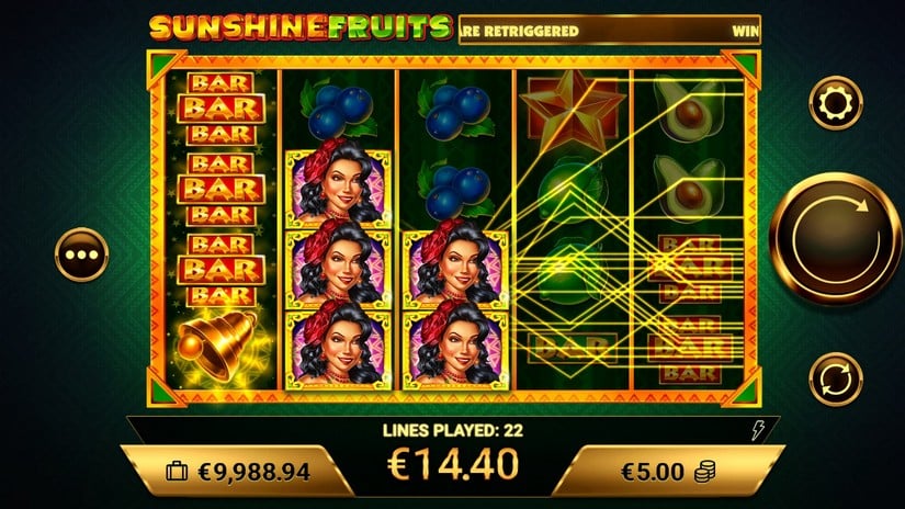 Sunshine Fruits slot screen 3