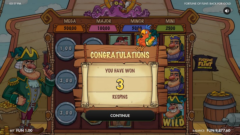 Fortune of Flint: Back for Gold slot screen 4