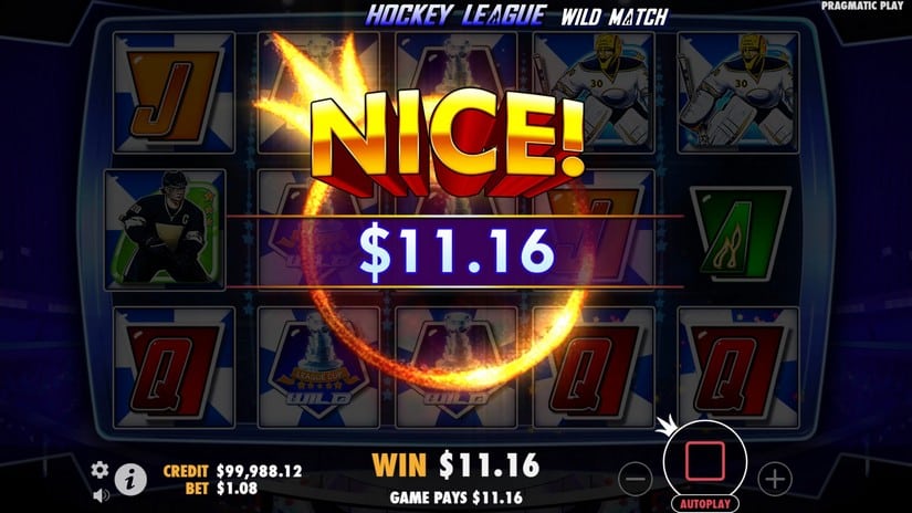 Hockey League Wild Match slot screen 2