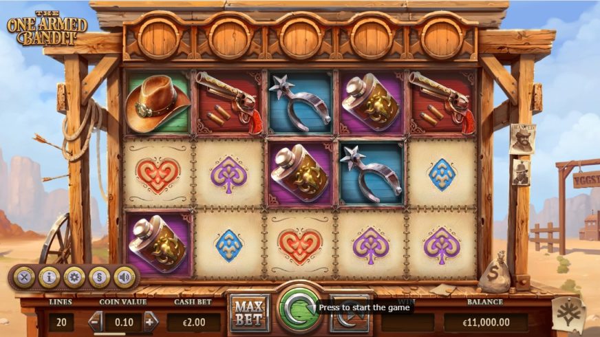 The One Armed Bandit slot screen 1