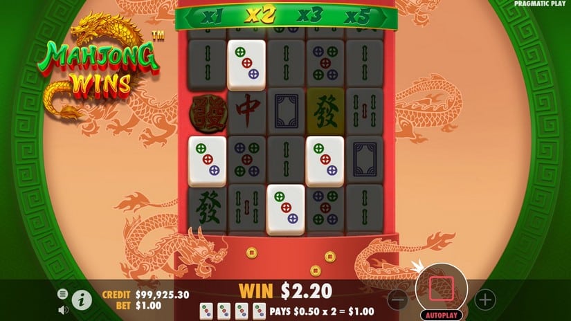 Mahjong Wins slot screen 1