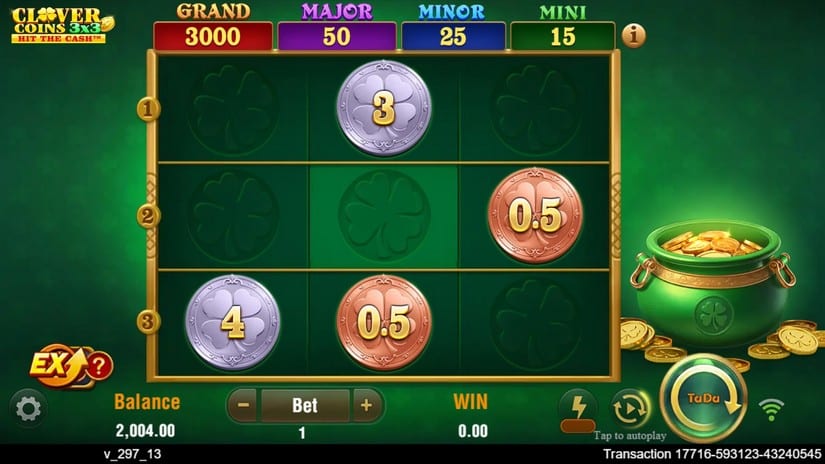 Clover Coins 3×3 slot screen 4