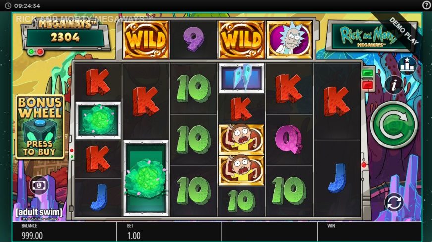 Rick and Morty Megaways slot screen 1