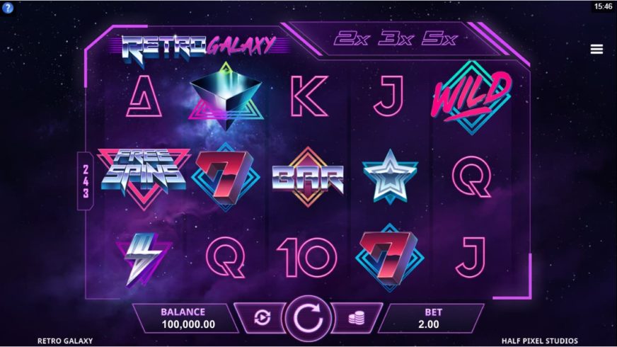 Retro Galaxy slot screen 1