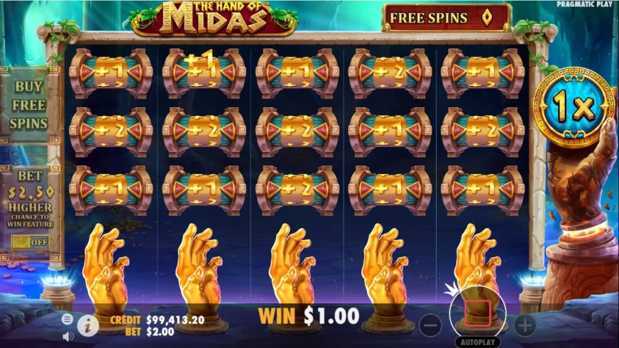The Hand of Midas slot screen 5