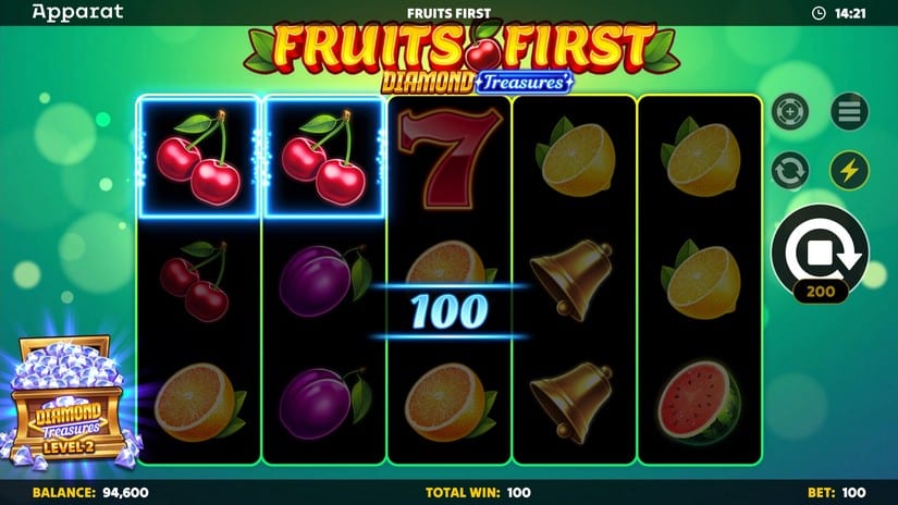 Fruits First – Diamond Treasures slot screen 3
