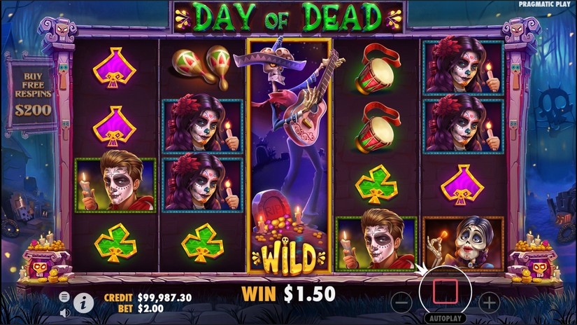 Day of Dead slot screen 2