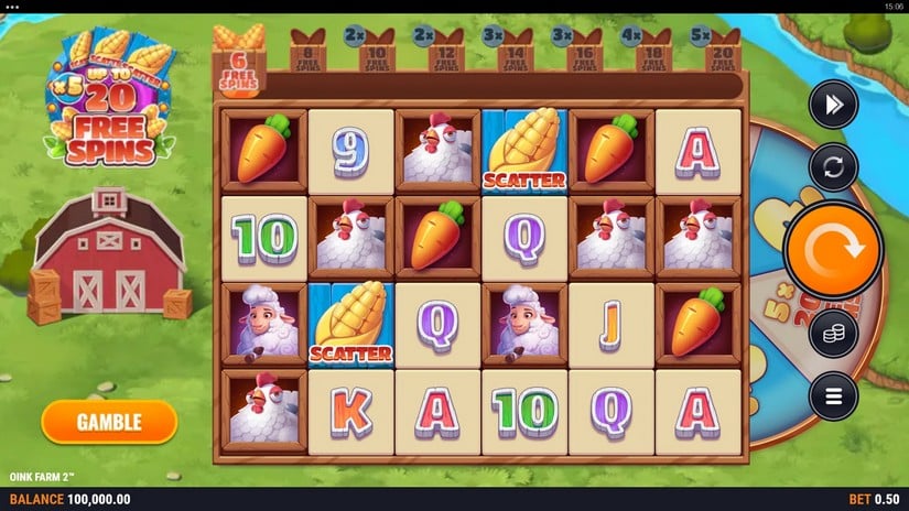 Oink Farm 2 slot screen 1
